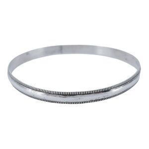 Vintage Sterling Silver 925 5.5mm Milgrain Classic Bangle Bracelet 7.75"